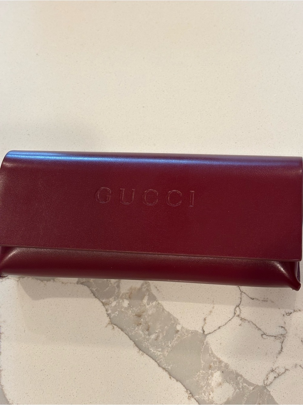 Authentic Gucci Eyeglass Frames Dark Horn / Gray Tortoise with Gold Tone GG1502S - Picture 8 of 12